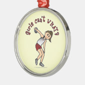 Lichte vrouwen Discus Metalen Ornament (Links)