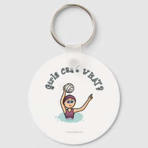 Lichte vrouwen Water Polo PLayer Sleutelhanger