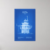 Lichte vuurtoren Duxbury Pier - Massachusetts - AD Canvas Afdruk (Voorkant)