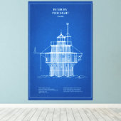 Lichte vuurtoren Duxbury Pier - Massachusetts - AD Canvas Afdruk (Insitu (Houten vloer))