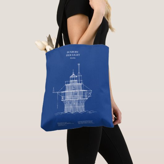 Lichte vuurtoren Duxbury Pier - Massachusetts - AD Tote Bag (Dichtbij)