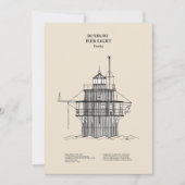 Lichte vuurtoren Duxbury Pier - Massachusetts - SB Bedankkaart (Voorkant)