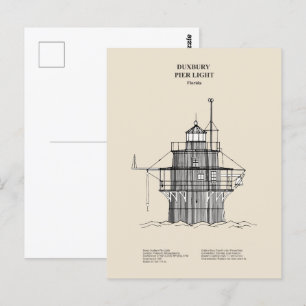 Lichte vuurtoren Duxbury Pier - Massachusetts - SB Briefkaart