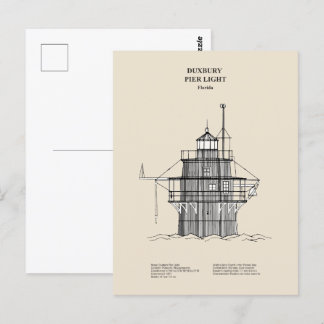 Lichte vuurtoren Duxbury Pier - Massachusetts - SB Briefkaart