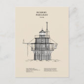 Lichte vuurtoren Duxbury Pier - Massachusetts - SB Briefkaart (Voorkant)