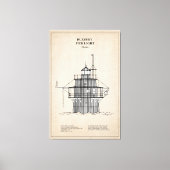 Lichte vuurtoren Duxbury Pier - Massachusetts - SB Canvas Afdruk (Voorkant)