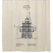 Lichte vuurtoren Duxbury Pier - Massachusetts - SB Douchegordijn (Voorkant)