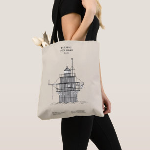 Lichte vuurtoren Duxbury Pier - Massachusetts - SB Tote Bag