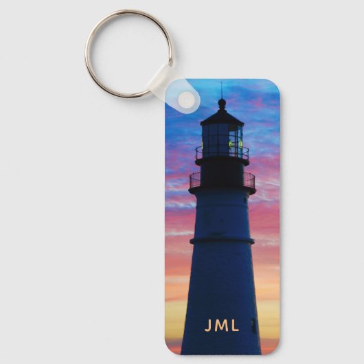 Lichte vuurtoren van Portland Head Sleutelhanger (Voorkant)