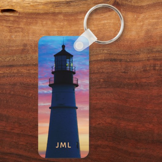 Lichte vuurtoren van Portland Head Sleutelhanger (Achterkant)