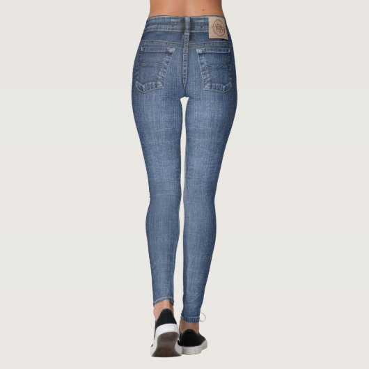 Lichte wasjans Alles-over gedrukte Leggings (Achterkant)