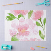 Lichte Waterverf Peony Bouquet Tissuepapier (Craft)