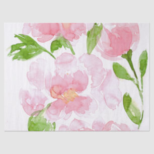 Lichte Waterverf Peony Bouquet Tissuepapier