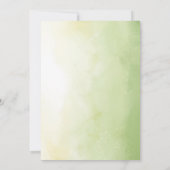 Lichte Waterverf Wildflower Baby shower Kaart (Achterkant)