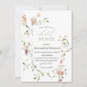 Lichte Waterverf Wildflower Vrijgezellenfeest Kaart (Voorkant)