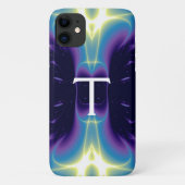 LICHTE WAVES MONOGRAM paars violet blauw Case-Mate iPhone Case (Achterkant)
