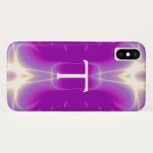 LICHTE WAVES MONOGRAM paars violet roze Case-Mate iPhone Case (Achterkant (horizontaal))