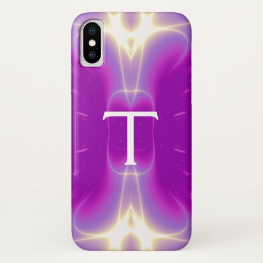 LICHTE WAVES MONOGRAM paars violet roze Case-Mate iPhone Case (Achterkant)