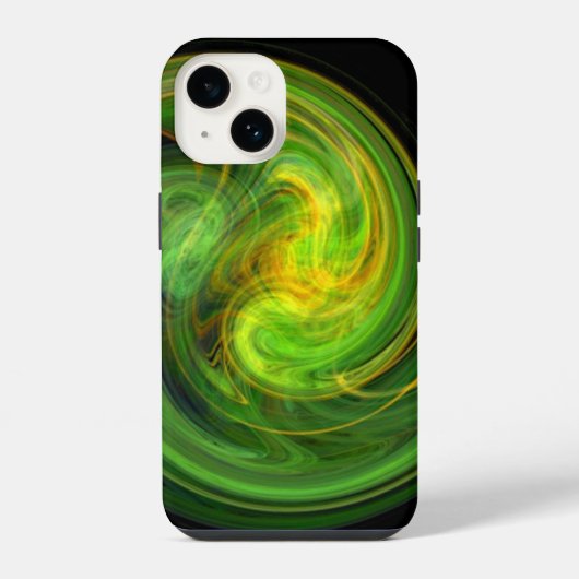 LICHTE WERVELING ,levendig groen iPhone Hoesje (Achterkant)