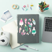 Lichte Whimsical Kerst Illustraties Sticker (iPad Cover)