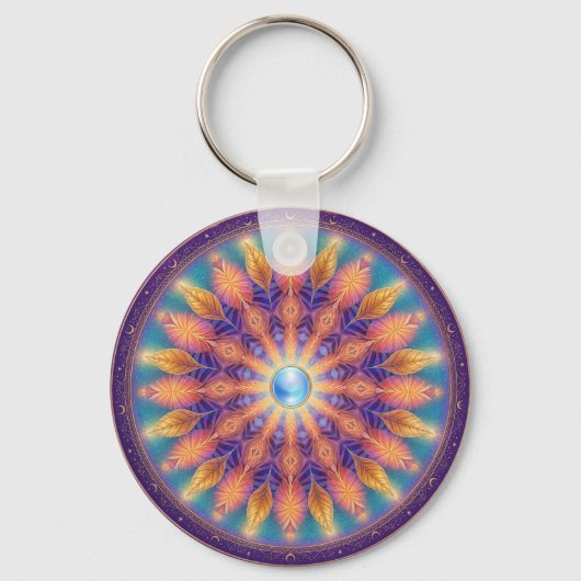 Lichte wiel wandklok sleutelhanger (Achterkant)