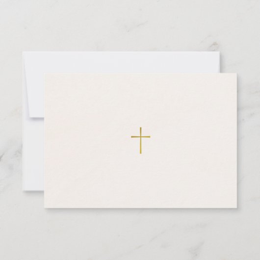 Lichte wijn Boho Bloemen Verlaat Orthodoxe Doop Bedankkaart (Achterkant)