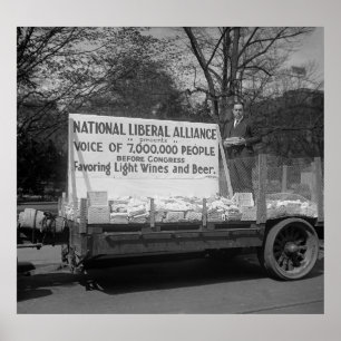 Lichte wijn en bier: 1924 poster