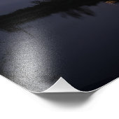 Lichte windmolen bij blauw-uurfotoafdrukken foto afdruk (Hoek)