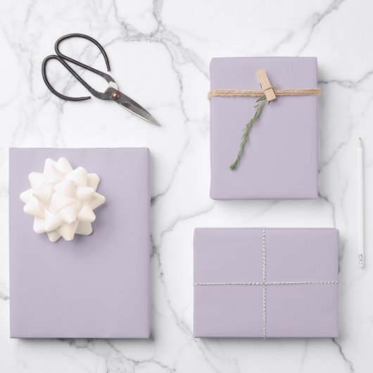 Lichte Wisteria Solid kleur Inpakpapier Vel (Voorkant)