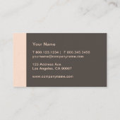 Lichte zalm Brown Modern Visitekaartje (Achterkant)