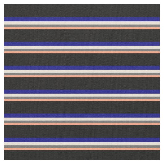 Lichte zalm, dim Grey, Bisque, Blue en Black Stof (Close Up)