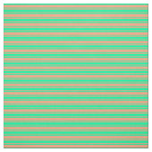 Lichte zalm en groene strepen stof (Swatch)