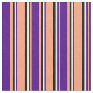 Lichte zalm, Indigokleurig, wit en zwart Stof