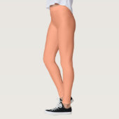 Lichte zalm Solid Plain Color Leggings (Links)