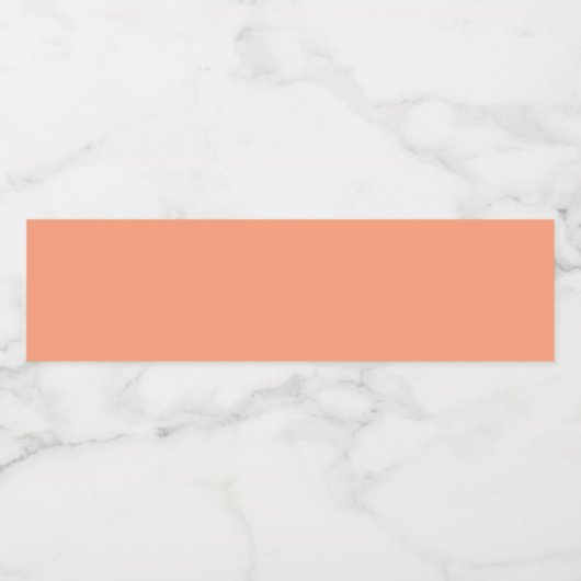 Lichte zalm waterfles etiket (Enkel label)