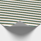 Lichte zalm, Zee groen, zwart en Mint Cream-lijnen Cadeaupapier (Hoek)