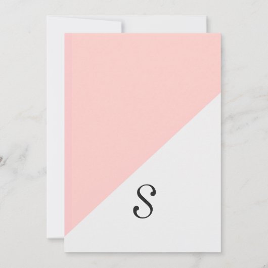 Lichte zalmroze en grijze tweeton kaart (Achterkant)