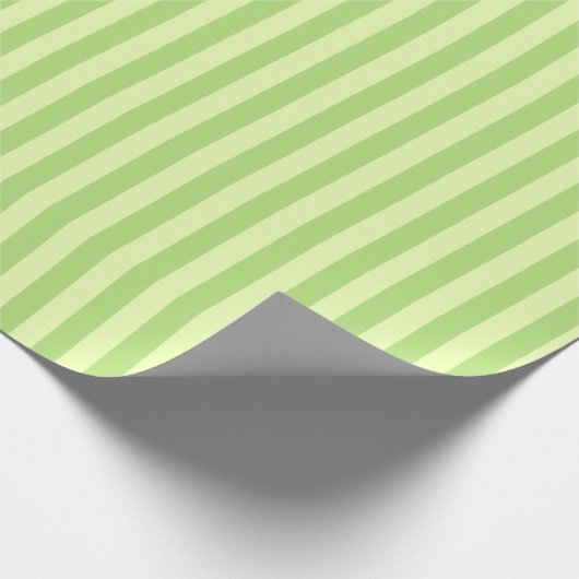 Lichte zomer Limoen pastel groen ombre strepen Cadeaupapier (Hoek)