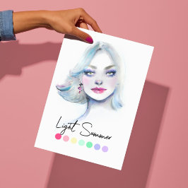 Lichte Zomer Type Seizoens Kleuranalyse Kunst Poster