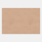 lichte zomerroze lijnen op faux - roestbruine kraf inpakpapier vel (Voorkant 3)