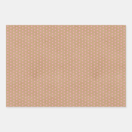 lichte zomerroze lijnen op faux - roestbruine kraf inpakpapier vel (Voorkant 3)