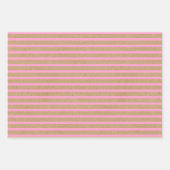 lichte zomerroze lijnen op faux - roestbruine kraf inpakpapier vel (Voorkant)