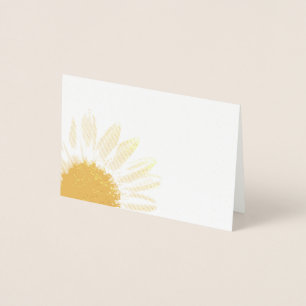 lichte zonnebloem folie kaarten