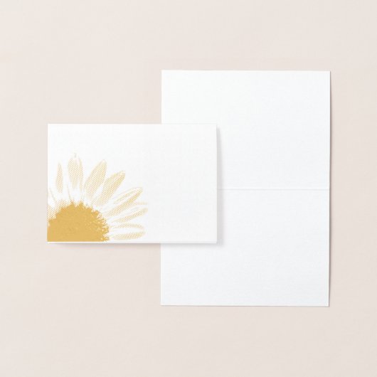 lichte zonnebloem folie kaarten (Display)