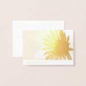 lichte zonnebloem folie kaarten (Met envelop)