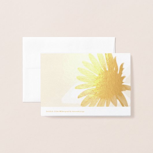 lichte zonnebloem folie kaarten (Met envelop)