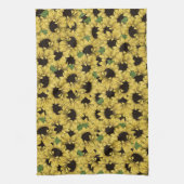 Lichte Zonnebloemen Keuken Handdoek (Verticaal)