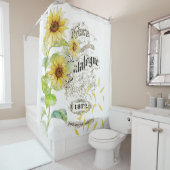 Lichte zonnebloemen Schuifgordijn Douchegordijn (In situ)