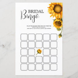 Lichte zonnebloemen Vrijgezellenfeest Bingo