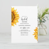 Lichte zonnebloemen Vrijgezellenfeest minimalistis Kaart (Staand voorkant)